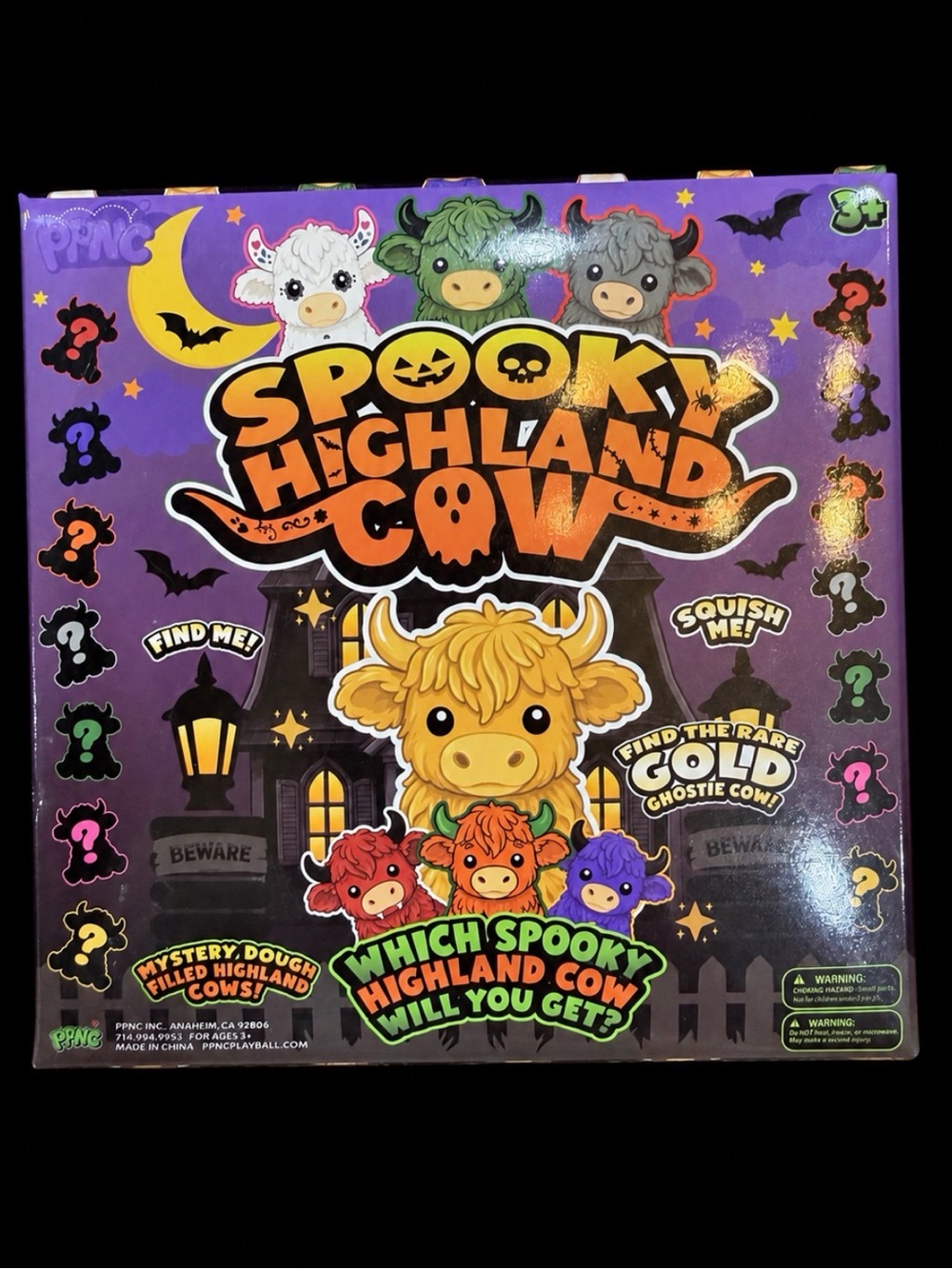 *SUPER CUTE* 🎃🐮 PPNC Spooky Highland Cow Mystery Dough-Filled Squishy